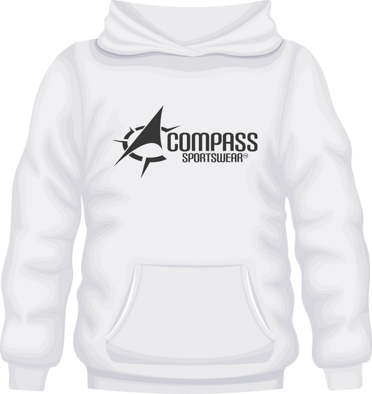 Compass Black Logo Hoodie