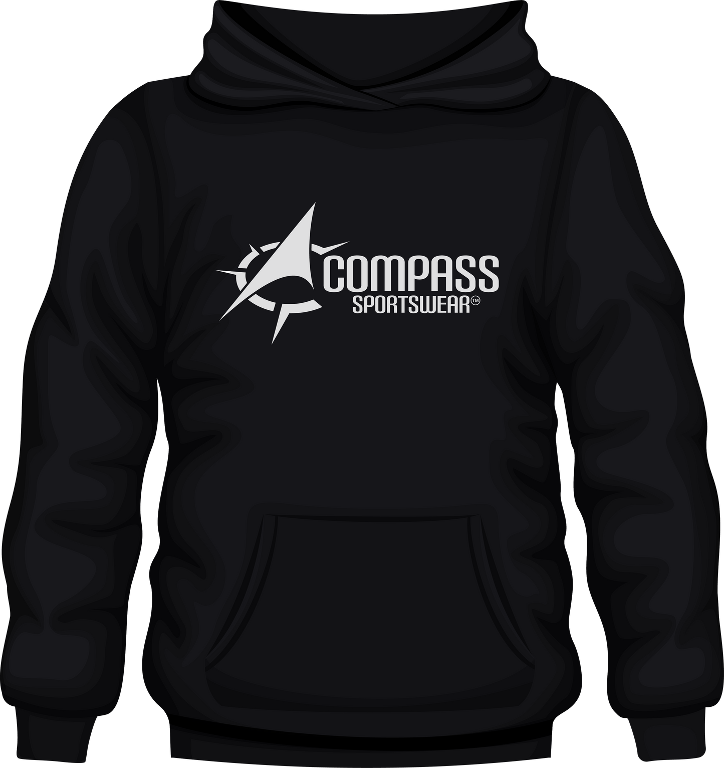 Compass White Logo Hoodie