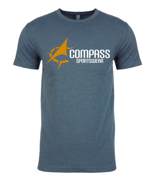 Compass Logo Indigo T Shirt