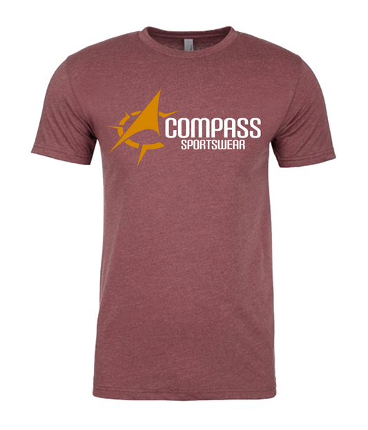 Compass Logo Maroon T Shirt